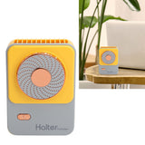 3‑Gear Adjustable Electric Fan Portable Handheld Hanging Neck Fan USB Charging for OutdoorsYellow