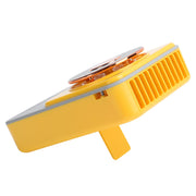 3‑Gear Adjustable Electric Fan Portable Handheld Hanging Neck Fan USB Charging for OutdoorsYellow