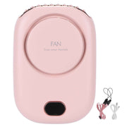 Mini Electric Fan Portable USB Charging Neck Hanging Bladeless Fan for Outdoor Sports TravelPink In Australia - Darrahopens