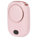 Mini Electric Fan Portable USB Charging Neck Hanging Bladeless Fan for Outdoor Sports TravelPink