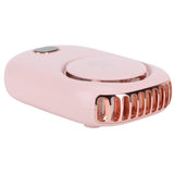 Mini Electric Fan Portable USB Charging Neck Hanging Bladeless Fan for Outdoor Sports TravelPink