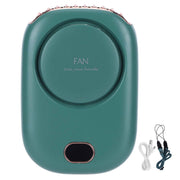 Mini Electric Fan Portable USB Charging Neck Hanging Bladeless Fan for Outdoor Sports TravelGreen In Australia - Darrahopens