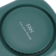 Mini Electric Fan Portable USB Charging Neck Hanging Bladeless Fan for Outdoor Sports TravelGreen