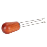 Stainless Steel Needle Type Coffee Powder Distributor Wood Handle Coffee Distribution Tool