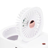 90 Degree Folding Electric Fan 2 in1 Portable Humidifying Electric Fan for Home OfficeWhite