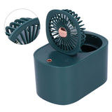 90 Degree Folding Electric Fan 2 in1 Portable Humidifying Electric Fan for Home OfficeDark Blue