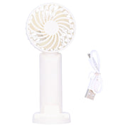 3‑Gear Adjustable Fan Portable Handheld Mobile Phone Holder Electric Fan for DormitoryWhite