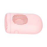 Hand-Held Mini Fan USB Charging Waist Hanging Fan for Home Office Traveling Pink