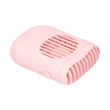 Hand-Held Mini Fan USB Charging Waist Hanging Fan for Home Office Traveling Pink
