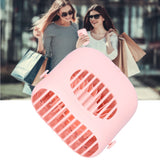 Hand-Held Mini Fan USB Charging Waist Hanging Fan for Home Office Traveling Pink
