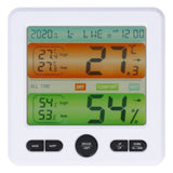 LCD Electronic Alarm Clock Temperature Humidity Monitoring Alarm for Indoor Home UseWhite In Australia - Darrahopens