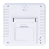 LCD Electronic Alarm Clock Temperature Humidity Monitoring Alarm for Indoor Home UseWhite