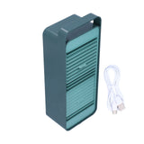 Double Fan Blade Rotating Fan USB Charging Desktop Electric Fan for Office Home DormitoryGreen In Australia - Darrahopens