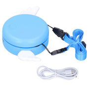 Adjustable USB Charging Electric Fan Portable Hanging Neck No‑Blade Electric Fan for Home OutdoorBlue In Australia - Darrahopens