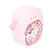 Adjustable Electric Fan Portable Spray Humidification Electric Fan for Home Outdoor DormitoryPink