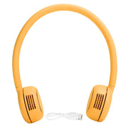 Fanless Hanging Neck Fan Adjustable USB Charging Silent Sports Fan for Home School OutdoorYellow 2000mAh In Australia - Darrahopens