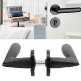 Entry Door Handle Lock Locking Lever Handle Set Reversible for Right Left Sided DoorsK Style