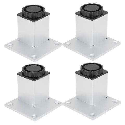 4Pcs Sofa Leg Aluminium Alloy Square Adjustable Cabinet Foot Furniture Hardware Fittings60mm In Australia - Darrahopens