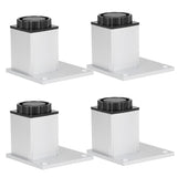 4Pcs Sofa Leg Aluminium Alloy Square Adjustable Cabinet Foot Furniture Hardware Fittings60mm