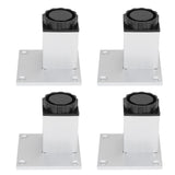 4Pcs Sofa Leg Aluminium Alloy Square Adjustable Cabinet Foot Furniture Hardware Fittings60mm