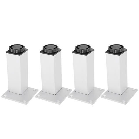 4Pcs Sofa Leg Aluminium Alloy Square Adjustable Cabinet Foot Furniture Hardware Fittings120mm