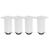 4Pcs Sofa Leg Aluminium Alloy Square Adjustable Cabinet Foot Furniture Hardware Fittings120mm