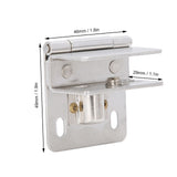 Glass Door Hinge PunchFree Stainless Steel Clip Cabinet Bracket Clamp Household Supplies
