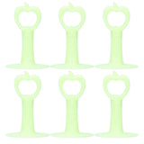 6PCS Door Stopper Anti‑Collision Silicone Wall Protection Home Bathroom Supplies Green