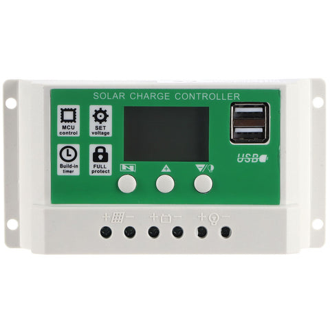 20A 12V 24V LCD Display Solar Charge Controller PWM Auto Focusing Tracking Charging