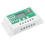 LCD Solar Charge Controller Adjustable 10A 12V 24V PWM Charging Regulator Accessory