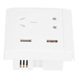 Multi-Functional Wall Power Outlet Socket with 2 USB Port 13A for Home Office AU Plug 110/220V