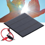 2W 6V Solar Panel Module with Clip DIY Solar Charging Board for Toys Lamp Charger