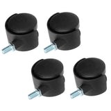 4Pcs PU Casters with Brake 1.5in Universal Wheel for Cabinet Bookshelf Trolley Black In Australia - Darrahopens