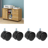 4Pcs 2in Caster Waterproof 360 Degree Rotatable Universal Wheels for Cabinet Trolley