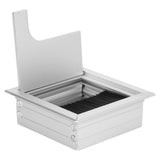 Aluminium Alloy Desk Grommet Table Wire Organizer with Hairbrush for Home and Office