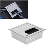 Aluminium Alloy Desk Grommet Table Wire Organizer with Hairbrush for Home and Office