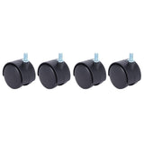 4Pcs 2in Universal Casters with Brake Mute 360 Degree Rotating Wheels Furniture Supply