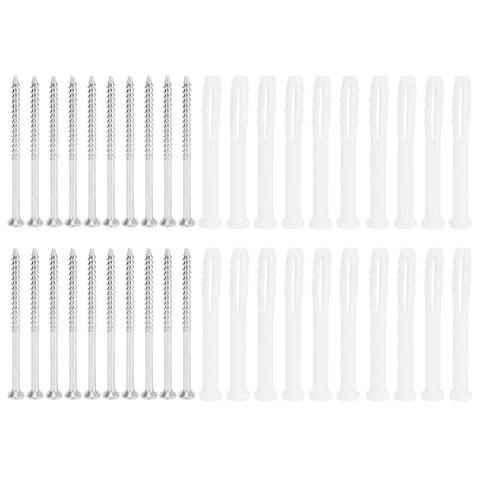 20Set Expansion Screw Tube Kit Cabinet Frame Fixing Wall Anchor Furniture Hardware