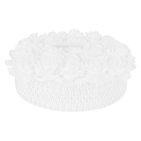 Ring Pillow Box Wedding with Ribbon Bowknot CakeShaped Pearl Rose Ceremony Supplies White(5905 ) In Australia - Darrahopens