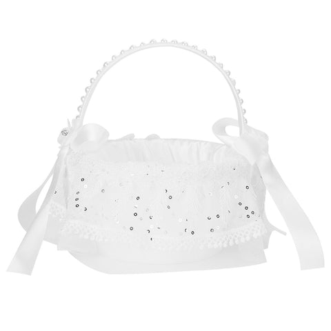 Flower Lace Basket White Romantic Flower Basket Candies Container Wedding Ceremony Decoration5707 Flower Basket L In Australia - Darrahopens