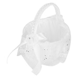 Flower Lace Basket White Romantic Flower Basket Candies Container Wedding Ceremony Decoration5707 Flower Basket L