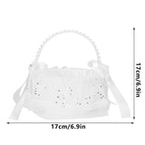 Flower Lace Basket White Romantic Flower Basket Candies Container Wedding Ceremony Decoration5707 Flower Basket L