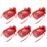 10 Set Candy Boxes Wedding Birthday Party Favor Gift Box with Ribbons DecorationRetro Flower Pattern