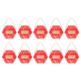 10 Set Candy Boxes Bags Hexagonal Chocolate Gift Boxes with Ropes for Wedding SuppliesRed In Australia - Darrahopens