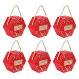 10 Set Candy Boxes Bags Hexagonal Chocolate Gift Boxes with Ropes for Wedding SuppliesRed In Australia - Darrahopens