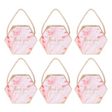 10 Set Candy Boxes Bags Hexagonal Chocolate Gift Boxes with Ropes for Wedding SuppliesPink In Australia - Darrahopens