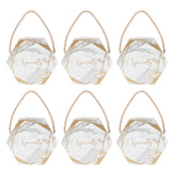 10 Set Candy Boxes Bags Hexagonal Chocolate Gift Boxes with Ropes for Wedding SuppliesMarble