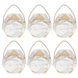 10 Set Candy Boxes Bags Hexagonal Chocolate Gift Boxes with Ropes for Wedding SuppliesMarble