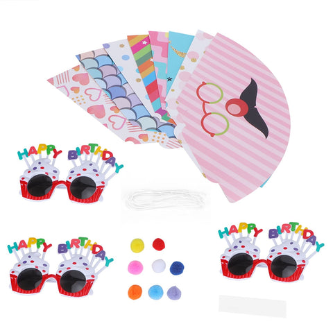 Birthday Funny Glasses and Foldable Party Cone Hats Birthday Supplies for Kids Adults In Australia - Darrahopens