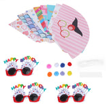 Birthday Funny Glasses and Foldable Party Cone Hats Birthday Supplies for Kids Adults In Australia - Darrahopens